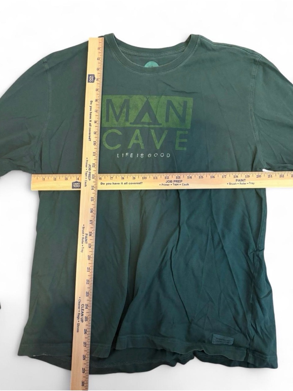 Life Is Good Men's Dark Green Long Sleeve 'Man Cave' Graphic Tee - Picture 6 of 6